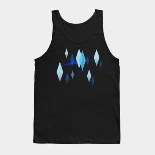 Frozen Diamonds Abstract Aesthetic Ice Crystals Snowflake Tank Top